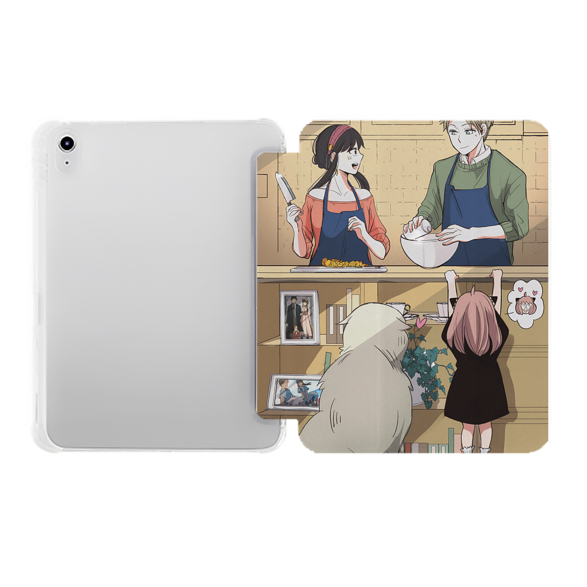 （画像用） SPY×FAMILY间谍家家酒 IPad ケース ペン収納付き 三つ折りスタンド PUレザー×シリコン 対応機種9.5/10.5/10.9インチ